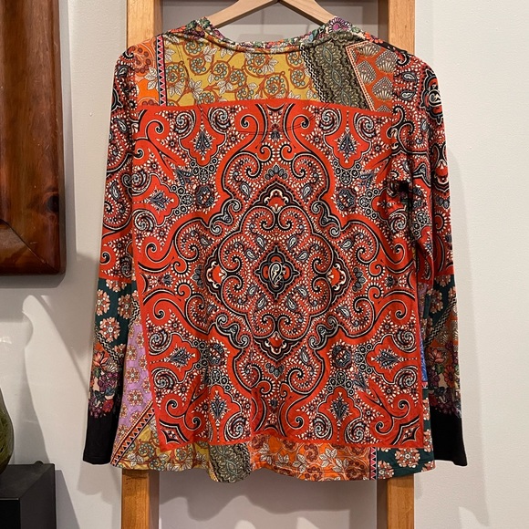 Johnny Was SZ XS Floral Paisley Moa Long Sleeve Swing Tee! - Picture 10 of 10
